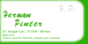 herman pinter business card